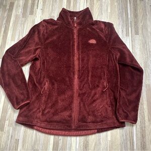 The North Face Burgundy Women's Osito Raschel Fleece Jacket XL